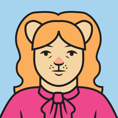 Jess cool sixties mod cat character avatar icon