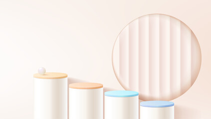 Abstract geometric shape background, modern minimalist mock up for podium display or showcase