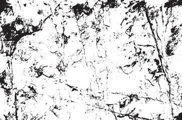 Obraz premium Rustic cracked vector texture with many cracks and scratches. Abstract background. Broken and damaged surface. Aged backdrop. Vector graphic illustration with transparent white. EPS10.