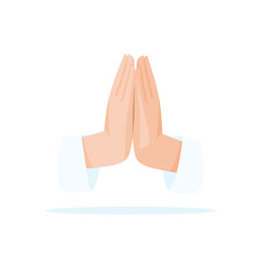 Prayer concept. Hands together praying