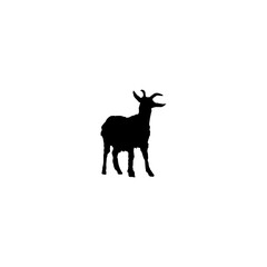 Goat icon. Simple style goat milk big sale poster background symbol. Goat brand logo design element. Goat t-shirt printing. vector for sticker.