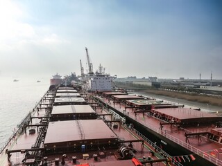 Chinese Shipyard at Shanghai, A delivery of new building vessel