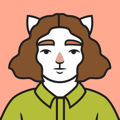 Elliot cool young cat character avatar icon