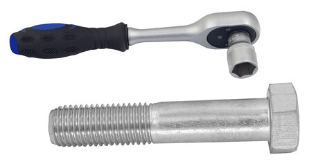 Socket wrench with bolt