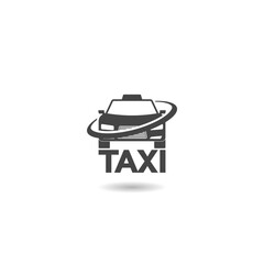 Taxi logo circle with shadow