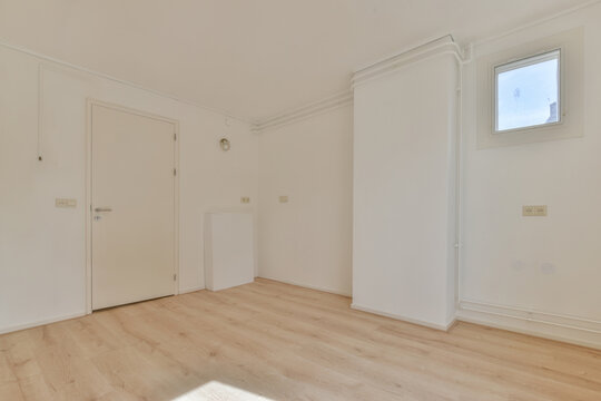 Empty Room Interior With Doors And Parquet