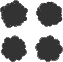 vector black cloud of smoke