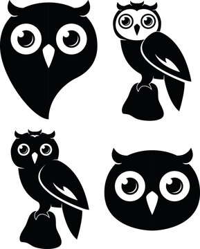vector owl bird logo