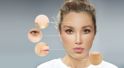 Effects of ageing,Frownscowl lines ,Nasolabial folds,Neck ,Under eye circles,neck lines. Plastic...