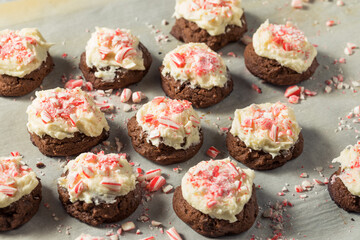 Homemade Peppermint Candycane Chocolate Cookies