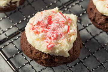 Homemade Peppermint Candycane Chocolate Cookies