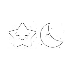 Luna e stella tracciato - 552652993