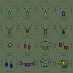jewelry gemstones set
