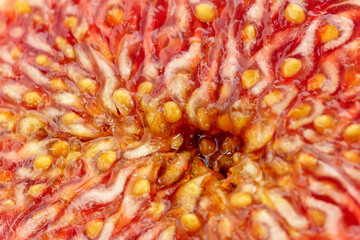 Obraz na płótnie Canvas Figs close-up macro, texture. Tropical fruits, food background