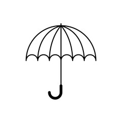 Black umbrella isolated on white © RACCOON