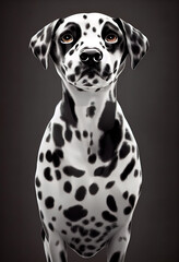 Portrait eines Dalmatiner, 3D Illustration  