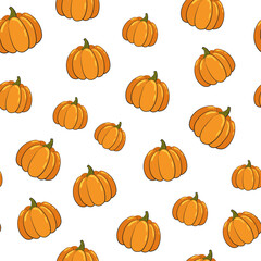 seamless pattern with pumpkins.Halloween background.Vector illustration