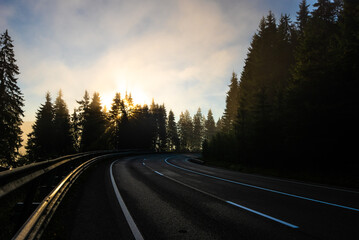 sunset in the mountains