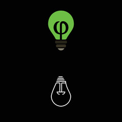 free smart bulb logo design icon template stock photo vector