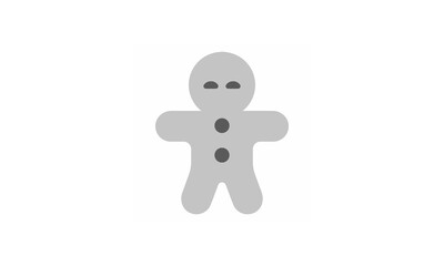 gingerbread man icon vector illustration Black and white and decorative elements. Christmas holiday 