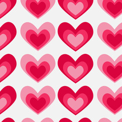 Hearts vector illustration, Valentine's day, lovers, love, couple, celebration, pink, red, for print, textile, stationary, background, design, branding, packaging, wrapping paper 