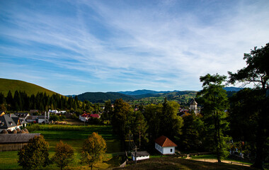 view over the village