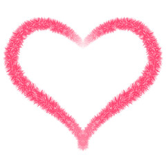 Pink heart shape. Romantic love valentines day