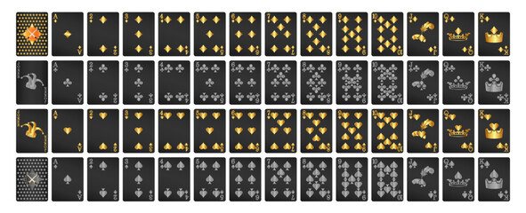 Poker with isolated cards on a white background. Playing cards for poker, full deck. © Дмитрий Ломоновский