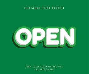 Open editable text effect style