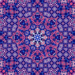 Nautical boho bandanna coastal patchwork fabric tile. Seamless pattern in patched washed fabric effect quilt. Endless summer beach fashion repeat swatch.