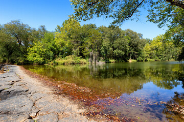 Natural Dam on the Mountain Fork River in Arkansas, USA