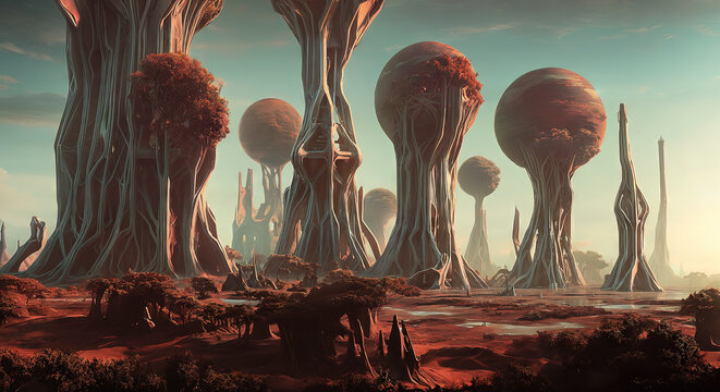 Alien vista, made by AI, artificial intelligence