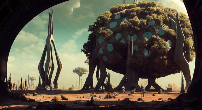 Alien vista, made by AI, artificial intelligence