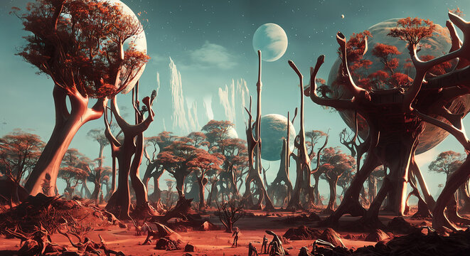 Alien vista, made by AI, artificial intelligence