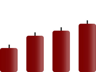 Vier Adventskerzen (davon keine brennend)