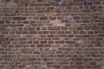 Old brick wall a winter day in Stockholm