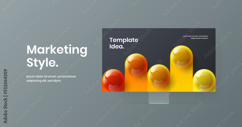 Wall mural amazing website screen vector design layout. modern computer monitor mockup site illustration.