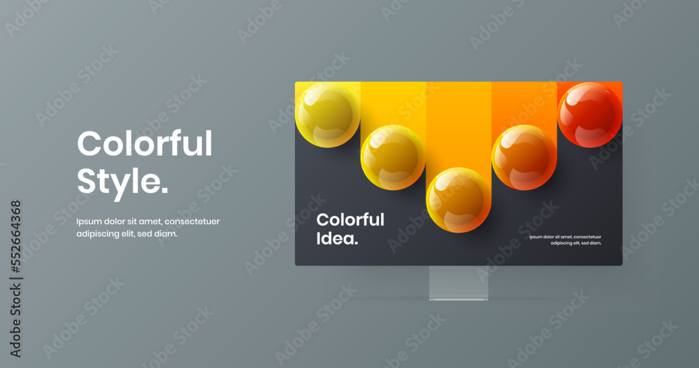 Wall mural bright presentation vector design concept. isolated display mockup banner template.