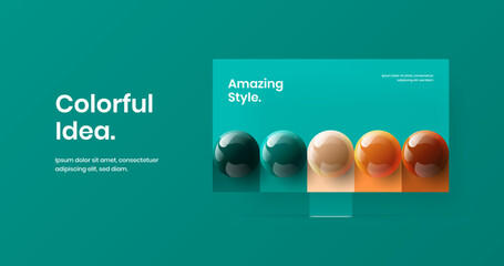 Isolated web project design vector template. Minimalistic display mockup banner layout.