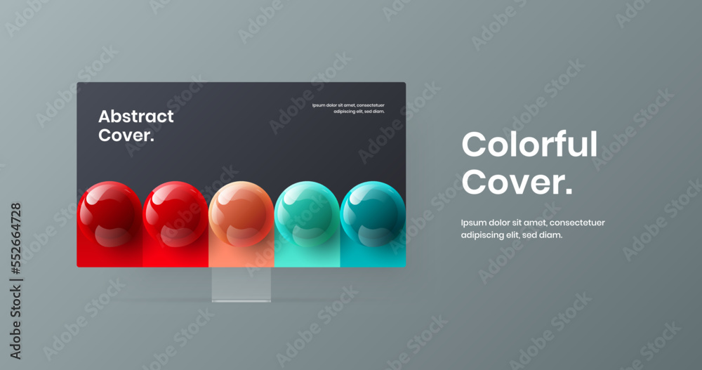 Wall mural bright computer display mockup site screen illustration. modern website design vector concept.