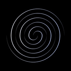 Pastel gradient decorative spiral. Vector illustration.