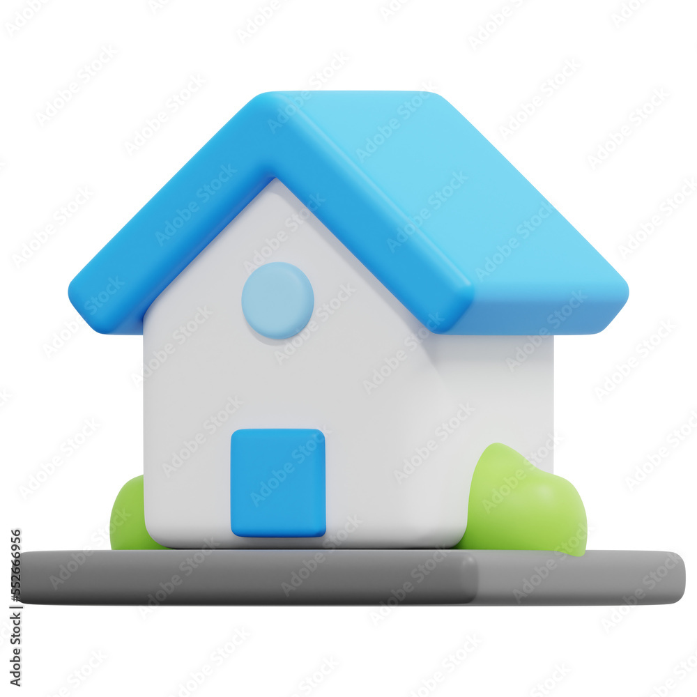 Canvas Prints house 3d render icon illustration