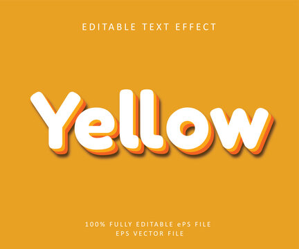 Yellow Editable Text Effect 