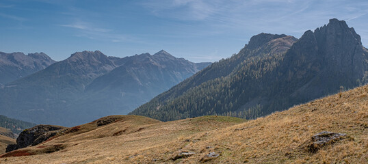 Up and down hike to Col de la Pisse from Lac des Partias in Partias Nature Park, Hautes-Alpes, Briancon, France