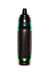 Vape vaporizer for smoking liquid.Subsystem with replaceable evaporator on a white background. A...