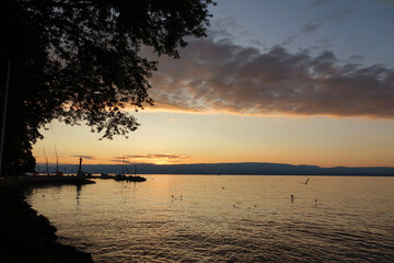Abend am Genfer See bei Evian-les-Bains