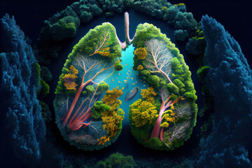 the lungs of the planet, concept for saving the earth and the environment