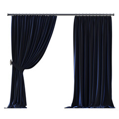 curtain isolated on a transparent background, 3D illustration, cg render