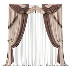 curtain isolated on a transparent background, 3D illustration, cg render