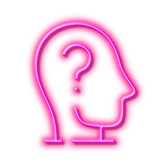 Psychology therapy line icon. Mental health sign. Neon light effect outline icon.